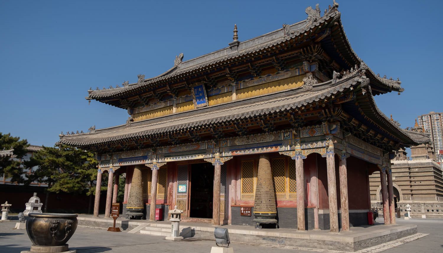 A scenic view of Huhehaote Jingangzuoshelibaota