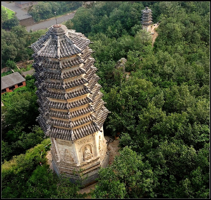 A scenic view of Huludao Miaofengsi Shuangta