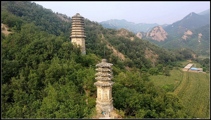 A scenic view of Huludao Miaofengsi Shuangta