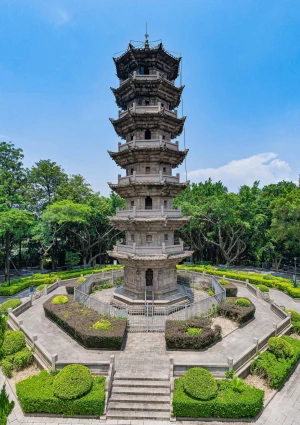 A scenic view of Huzhou Anji Yongansi Ta