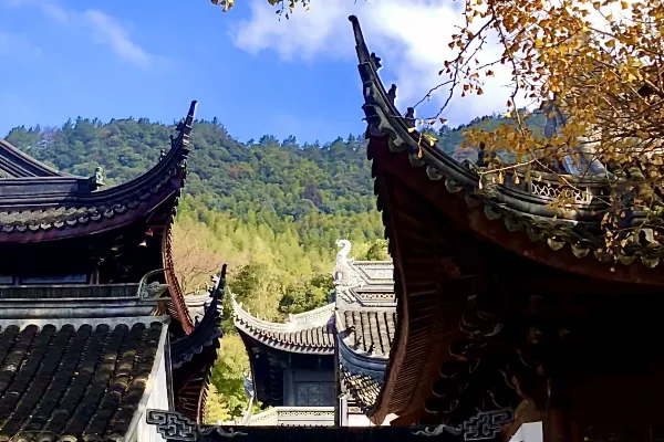 A scenic view of Huzhou Anji Yongansi Ta