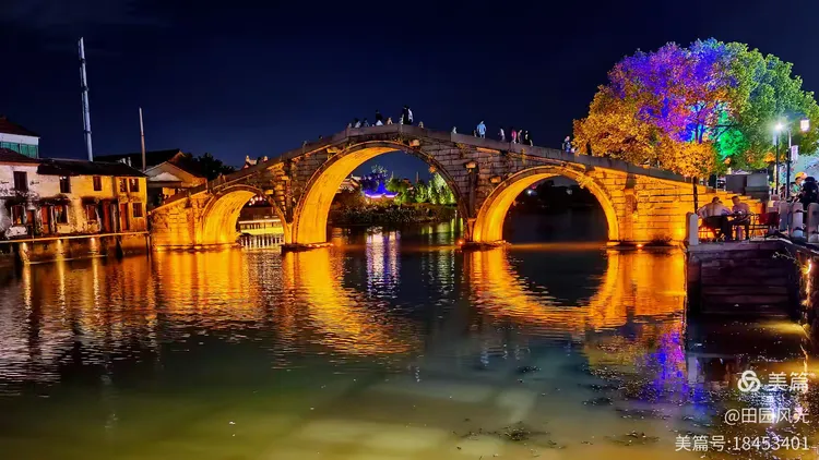 A scenic view of Huzhou Shuanglin Sanqiao