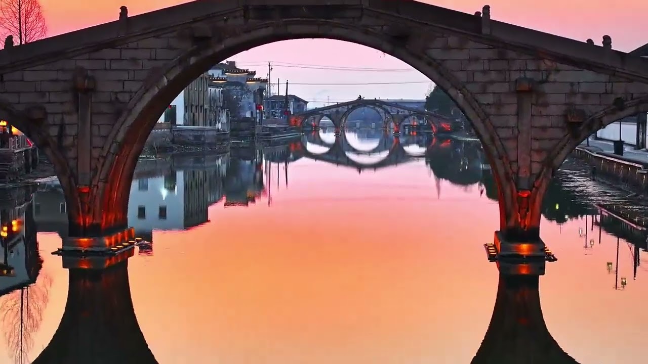 A scenic view of Huzhou Shuanglin Sanqiao