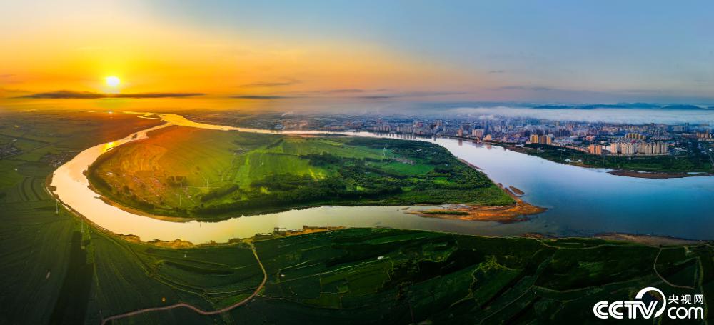 A scenic view of Jiamusi Taowen Wanhufu Gucheng