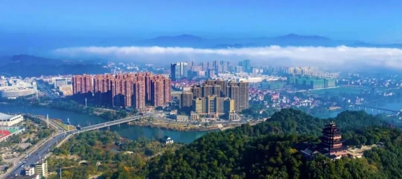 A scenic view of Jian Anfu Kongmiao