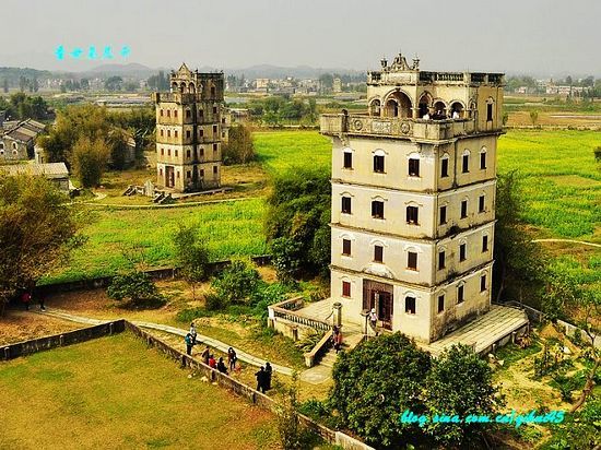 A scenic view of Jiangmen Kaiping Diaolou