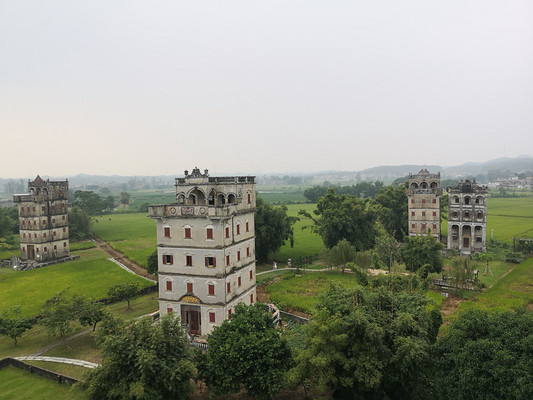A scenic view of Jiangmen Kaiping Diaolou
