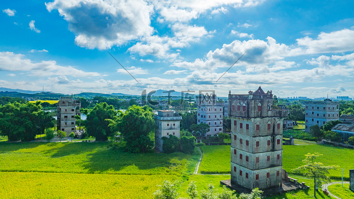 A scenic view of Jiangmen Kaiping Diaolou