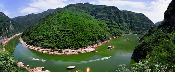 A scenic view of Jiaozuo Qingtianhemoya