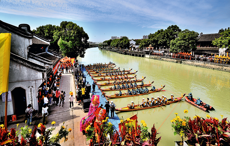 A scenic view of Jiaxing Nanhebang Yizhi