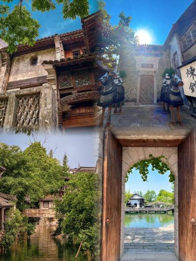 A scenic view of Jiaxing Yanguan Haitang Ji Haishenmiao