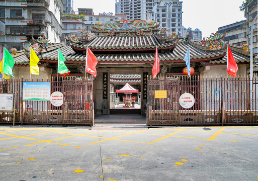 A scenic view of Jieyang Gurong Wumiao