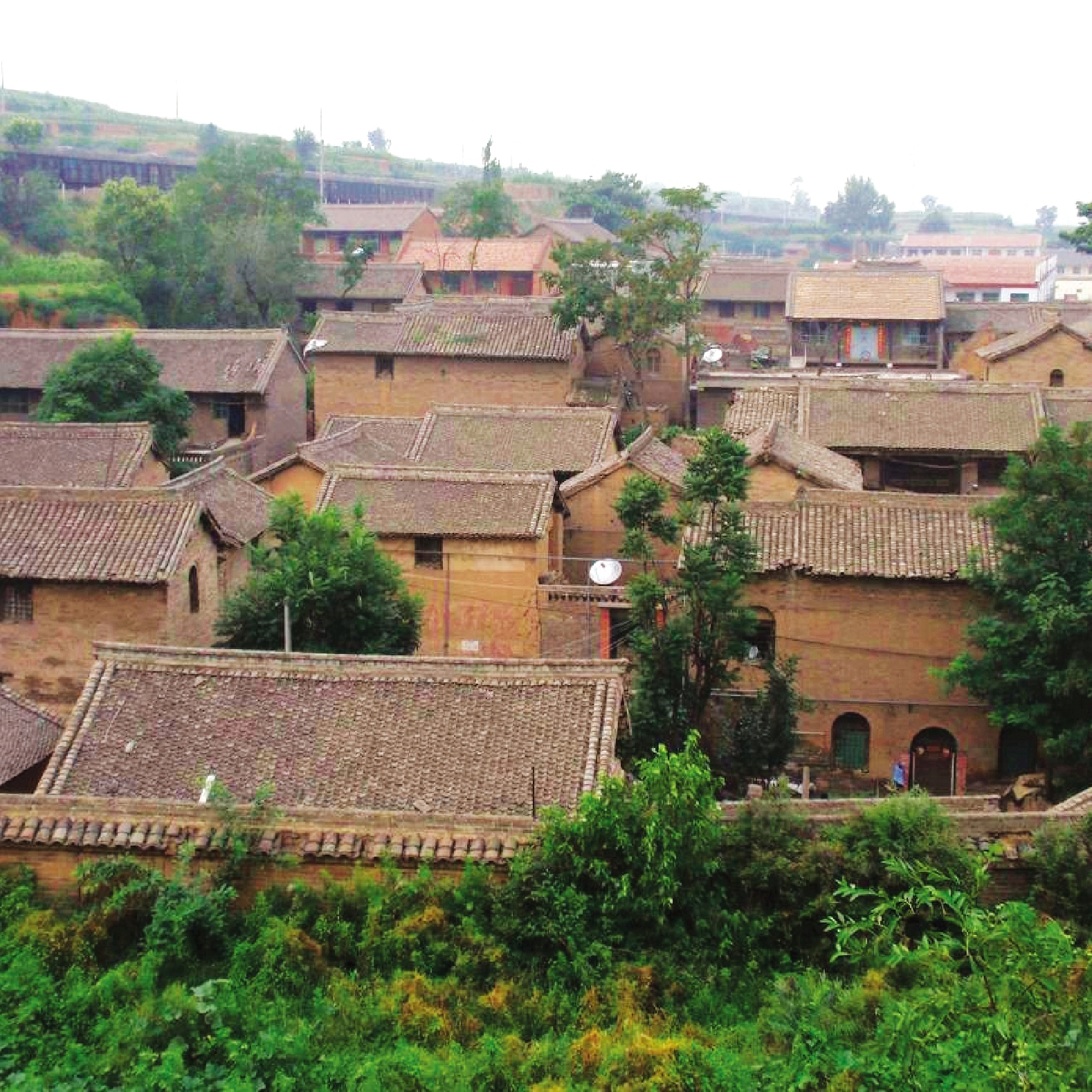 A scenic view of Jincheng Guobi Village Ancient Buildings