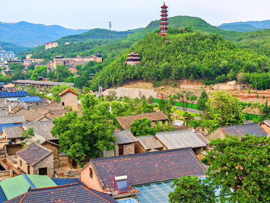 A scenic view of Jincheng Guoyu Village Ancient Buildings