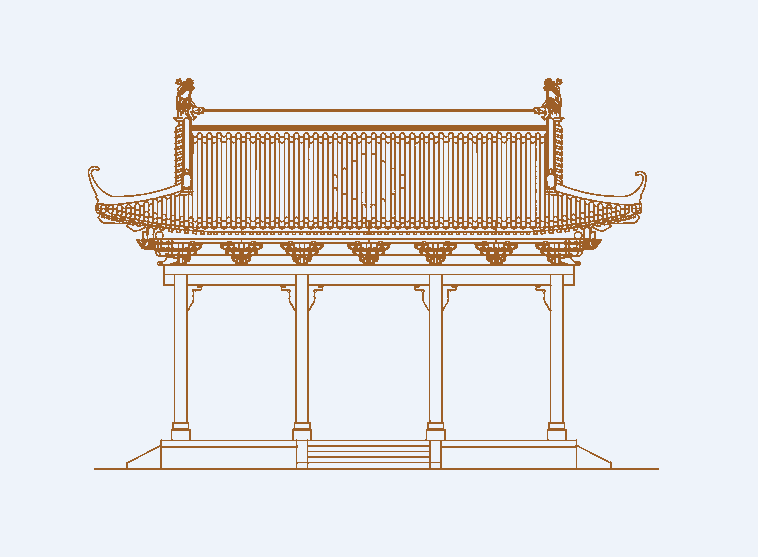 A scenic view of Jincheng Huaiqin Guild Hall