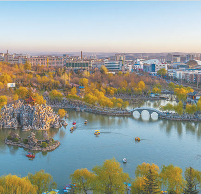 A scenic view of Jincheng Qingmeng Guan