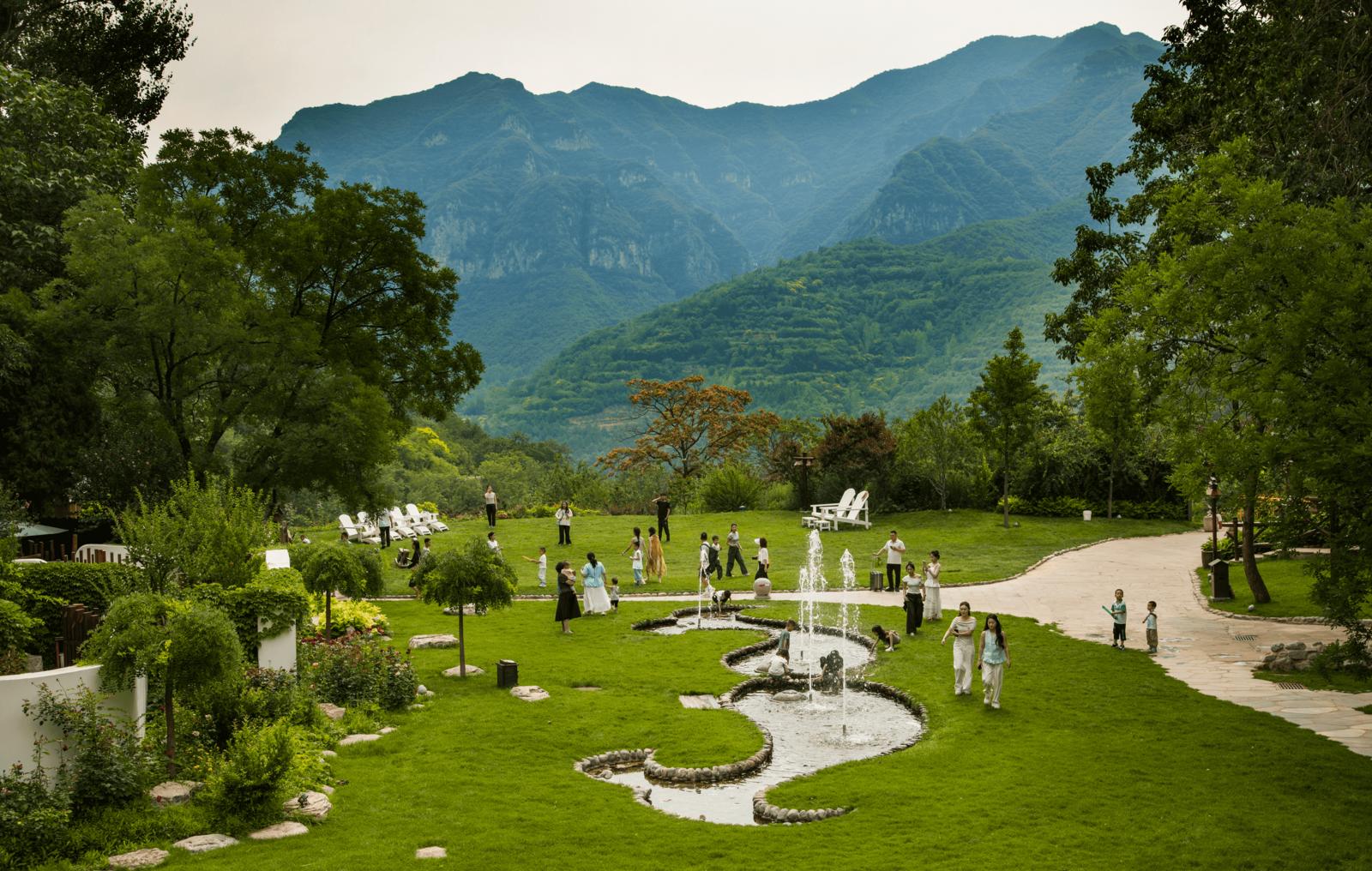 A scenic view of Jincheng Qingmeng Guan