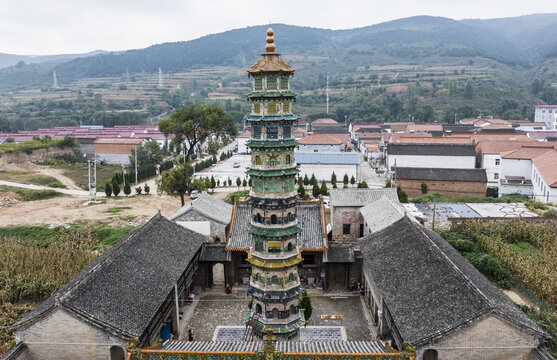 A scenic view of Jincheng Yangcheng Shousheng Temple And Liuli Pagoda