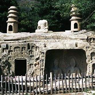 A scenic view of Jincheng Yangtou Shan Grottoes