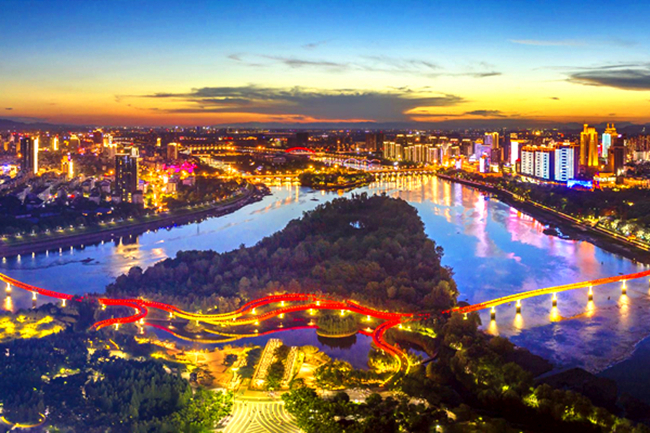 A scenic view of Jinhua Guyueqiao