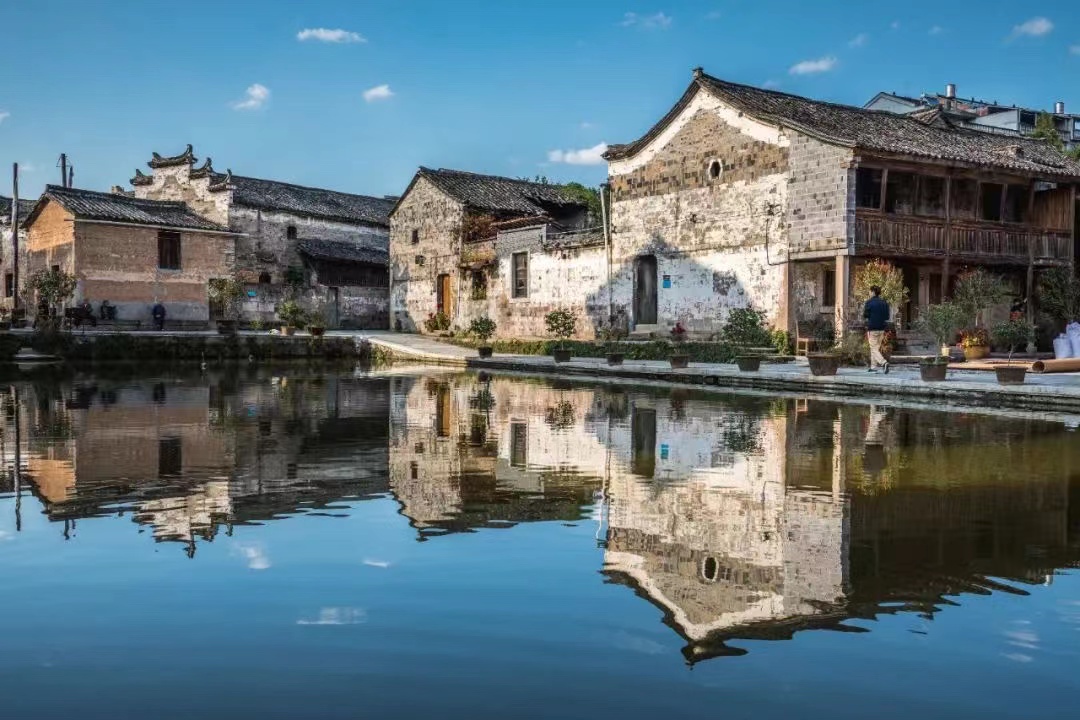 A scenic view of Jinhua Houwucun Gu Jianzhuqun