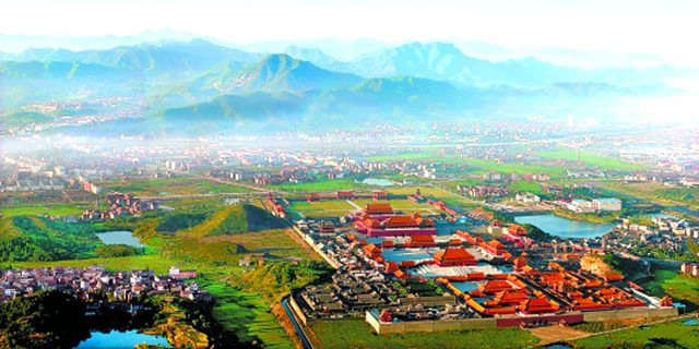 A scenic view of Jinhua Yaduancun Gu Jianzhuqun