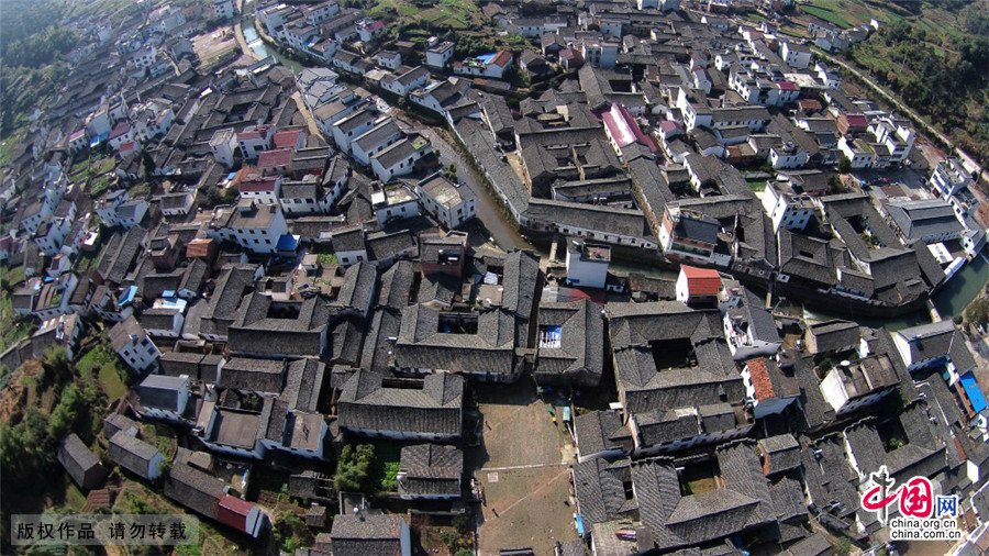 A scenic view of Jinhua Yuyuancun Gu Jianzhuqun