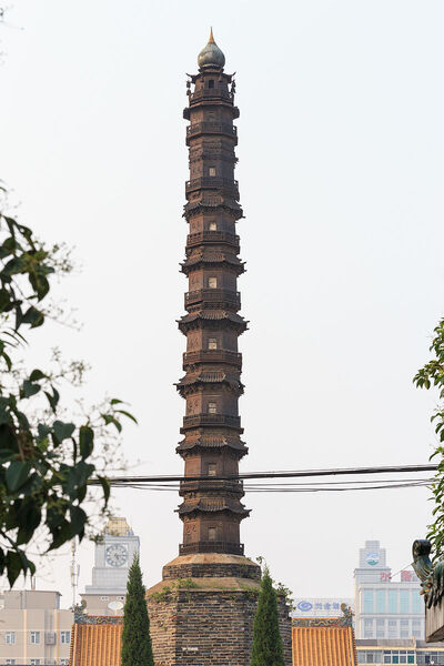 A scenic view of Jining Chongjue Si Tieta
