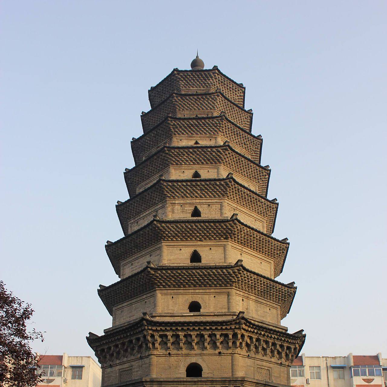 A scenic view of Jining Chongxing Ta