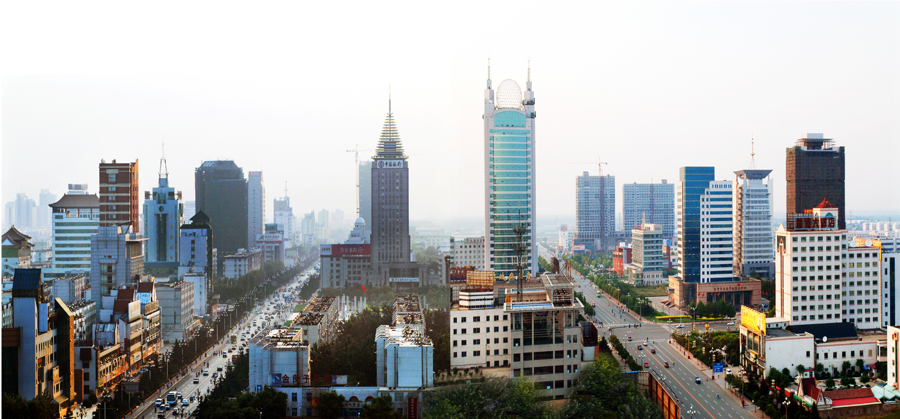 A scenic view of Jining Chongxing Ta