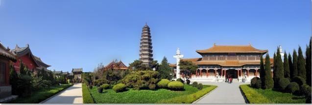 A scenic view of Jining Guangshan Si Ta