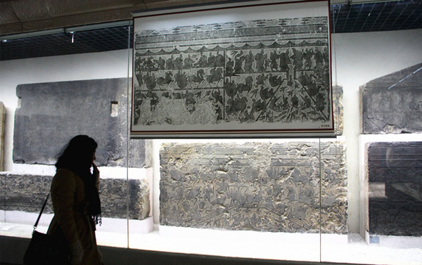 A scenic view of Jining Jiaxiang Wushi Muqun Shike