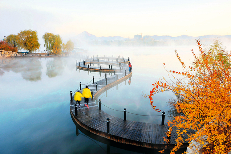 A scenic view of Jining Jinkou Ba