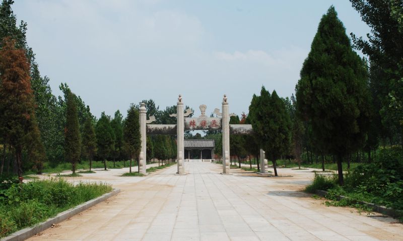 A scenic view of Jining Mengmu Lin Muqun