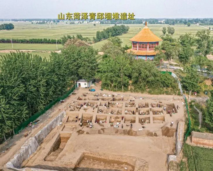 A scenic view of Jining Qinggudui Yizhi