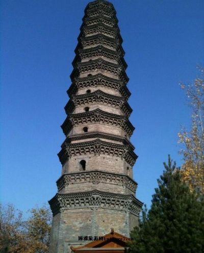 A scenic view of Jining Taizi Lingzong Ta