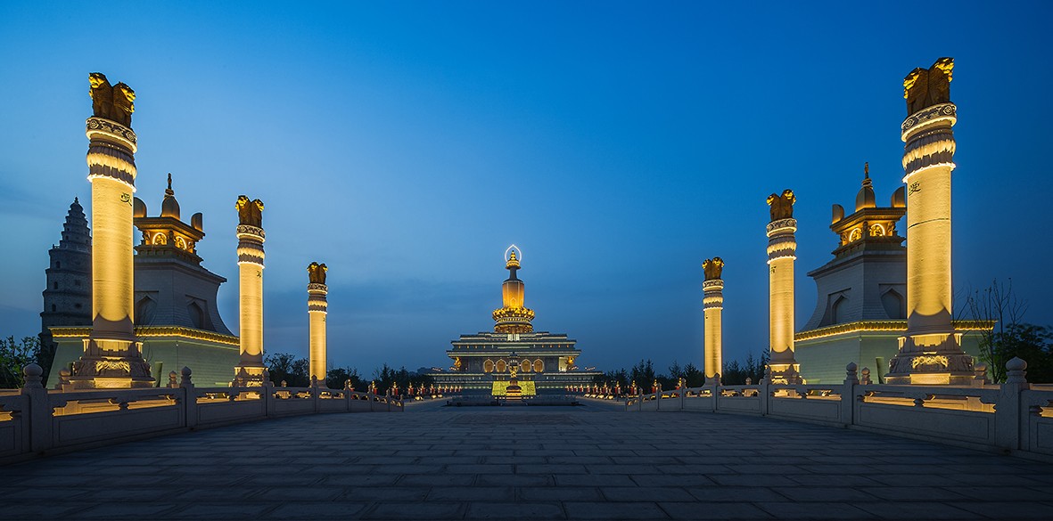 A scenic view of Jining Xinglong Ta