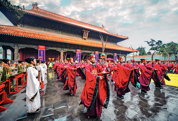 A scenic view of Jining Yanmiao