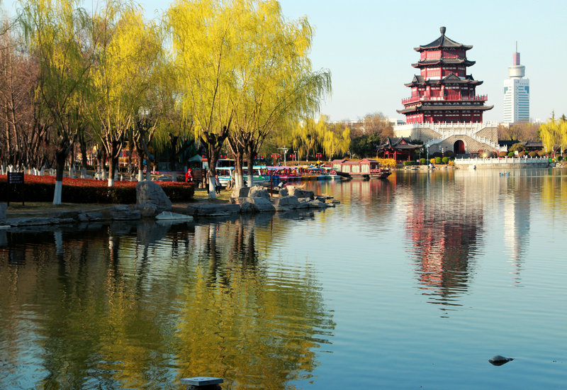 A scenic view of Jining Zengmiao