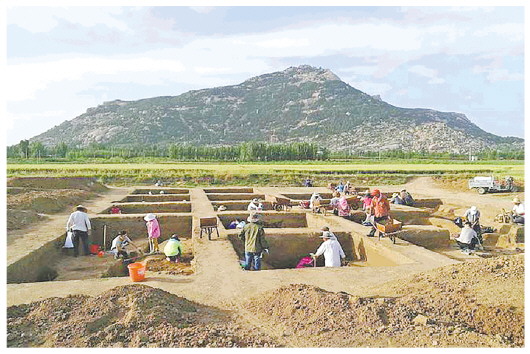 A scenic view of Jining Zhuguo Gucheng