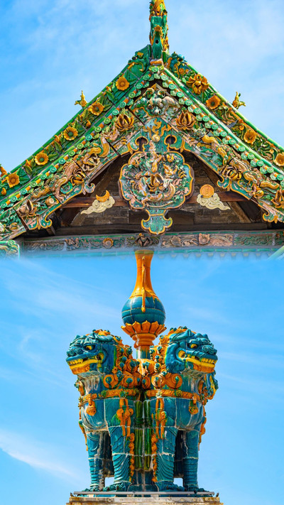 A scenic view of Jinzhong Jiexu Houtu Temple