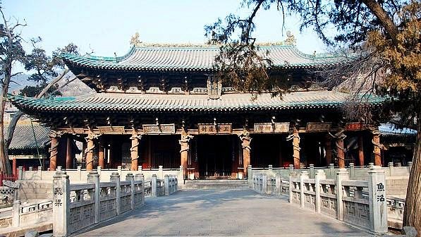 A scenic view of Jinzhong Lingshi Houtu Temple