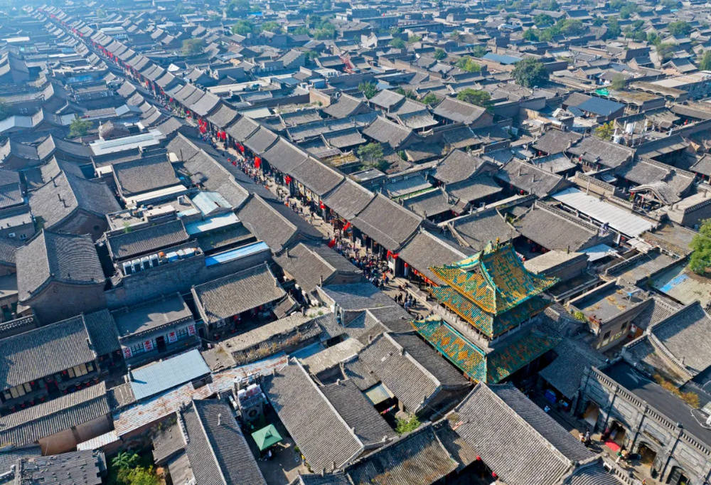 A scenic view of Jinzhong Pingyao Ancient City Wall