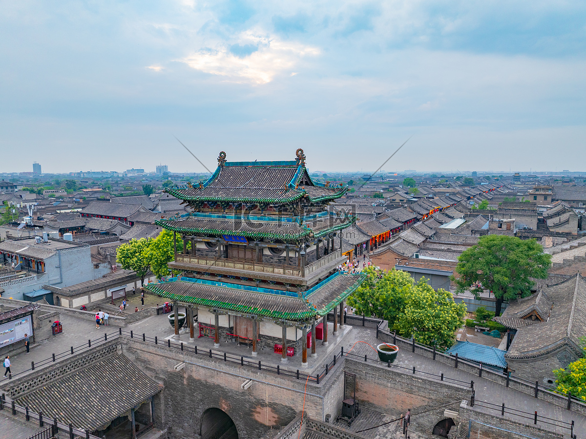A scenic view of Jinzhong Pingyao Ancient City Wall