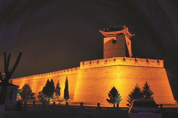 A scenic view of Jinzhong Pingyao Ancient City Wall