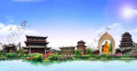A scenic view of Jiujiang Gutang Haiguan Jiuzhi
