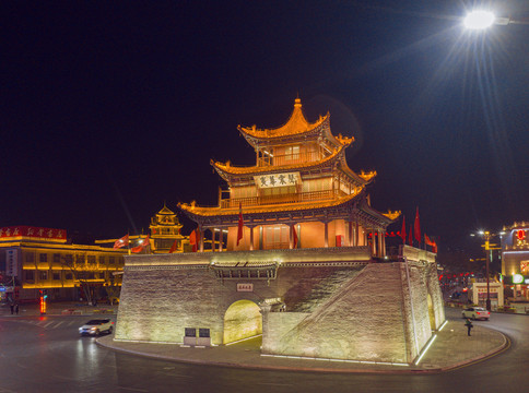 A scenic view of Jiuquan Gulou
