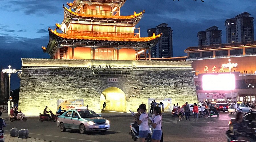 A scenic view of Jiuquan Gulou