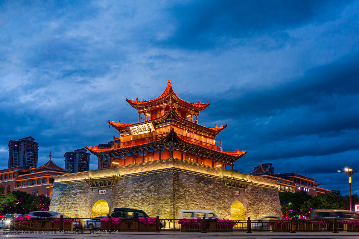A scenic view of Jiuquan Gulou