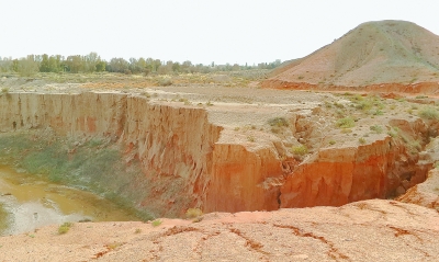 A scenic view of Jiuquan Huoshaogou Yizhi